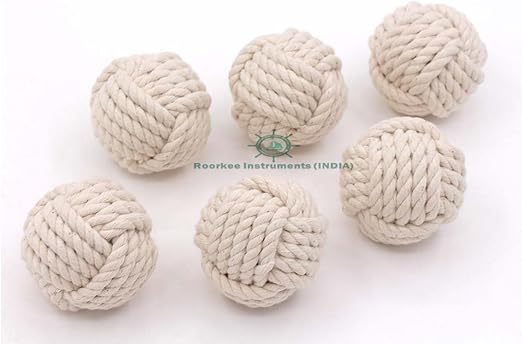 Amazon Com 2 5 Nautical Decorative Rope Ball Set Of 6 Cotton