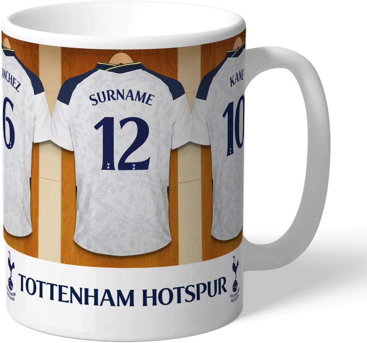 Personalised Tottenham Hotspur FC Dressing Room Shirts Mug