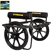 Suspenz Kayak Canoe Transport Cart, All-Terrain Super Duty Trolley Carrier with No-Flat Airless Wheels and Kickstand, 300 lb 