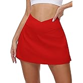 M MOTEEPI 16" Tennis Skirts for Women Pleated Golf Athletic Skorts Skirts with Shorts Pockets Running Pickleball Summer