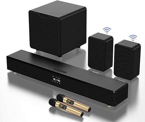 Amazon テレビ木製サウンドバー ホームシアタースピーカーセット付きテレビ 用36インチサウンドバー ディープベース付きホームシアターオーディオおよびbluetoothスピーカー Gkply サウンドバー