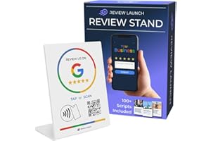 Google Review Tap Card Stand | Boost Online Reviews and Google Rank with Fast Zappy NFC Tap QR Code Stand Digital Business Ca