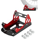 BAOUFF Foldable Motorcycle Wheel Chock 1800 lbs Capacity for Transportation | Portable Adjustable,Front Tire Stand,for 8"-21" Wheel,Universal for Most Crusier Sports Dirt Bikes Trailer Truck,Red
