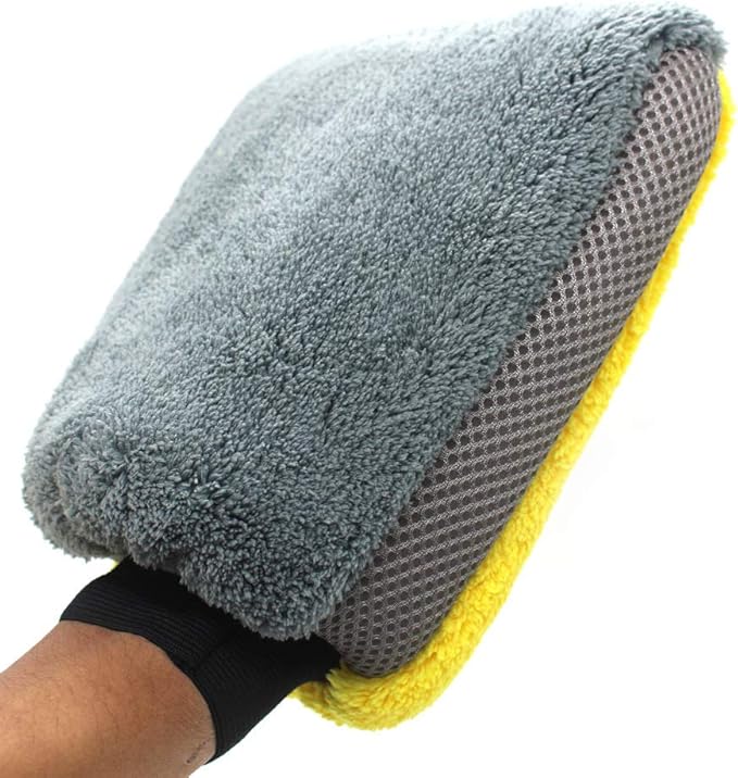 VISLONE Car Wash Mitt Microfiber, Classic Wash Mitt for Car, Anti