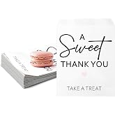 Teenyyou 100 Pcs Wedding Candy Buffet Bags, Cookie Bags Bulk White | Candy Bags for Party Favors, 5x7, Paper Treat Bags for Guests, Candy Buffet Favors, Bridal Shower Party Dessert Supplies