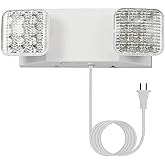 GZRUIYANG LED Emergency Lights with Battery Backup, Commercial Emergency Light Fixtures for Business Home Power Failure Emergency Exit Sign Lighting with 1.0 Meter Plug, Adjustable Square Head