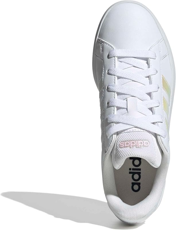 Sapatos unissex para crianças Grand Court 3.0 Junior, FTWR Branco/Iridescente/Quase Rosa, 38 EU