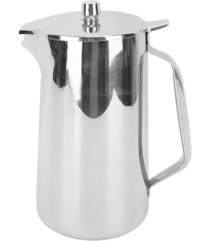 Stainless Steel Cold Drink Pitcher - 1L Multifunctional Water Jug With Ice Guard & Ergonomic Handle | For Home, Hotel, Serving