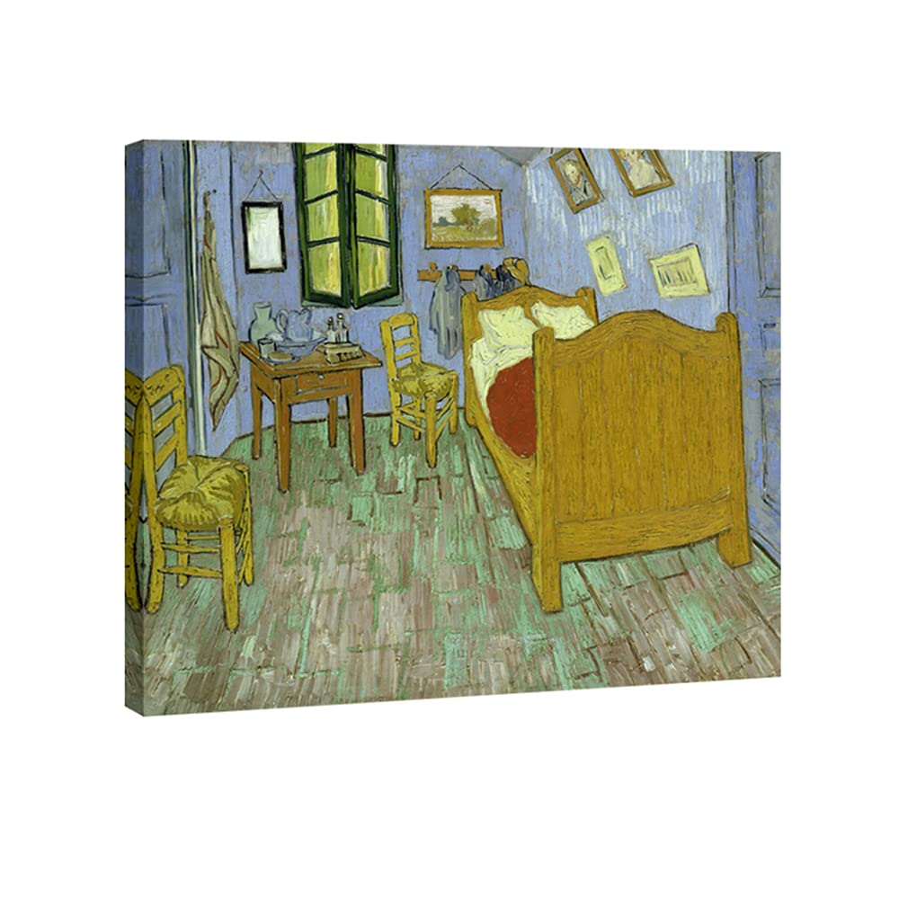 Wieco Art The Bedroom at Arles Classic Canvas Prints Wall Art of Van Gogh Famous Oil Paintings Reproduction for Bathroom Home Office Decorations