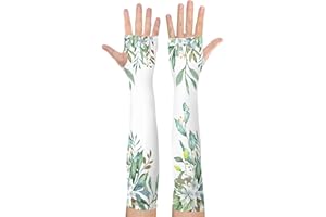 Bebila Gardening Sleeves for Women Farm UV Sun Protection Anti-Scratch Cooling Sleeves with Thumb Hole Arms Cover Outdoors