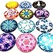 IGOGO 12 PCS Glass Dome Cabochons Half Round Flatback Beautiful Flower