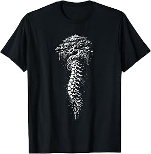 Japanese Art Bonsai Tree Spine Botanical Plant Gothic Nature T-Shirt