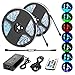 Nilight LED light strip 5050 32.8ft(10m) 600LEDs RGB Strip Lights LED Rope Light With Remote Controller DC 12V 2A Power Supply Adapter for Home & Kitchen, Christmas Decorative, 2 Years Warranty
