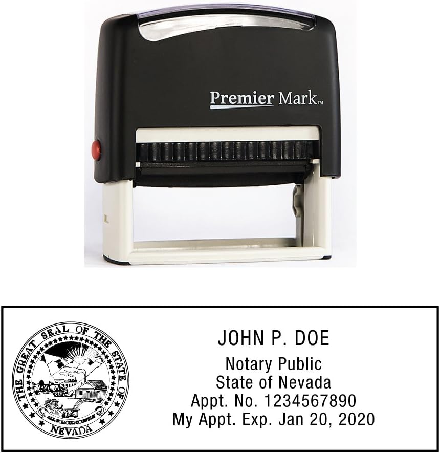 Nevada Notary Self-Inking Rubber Stamp - Meets State Specifications