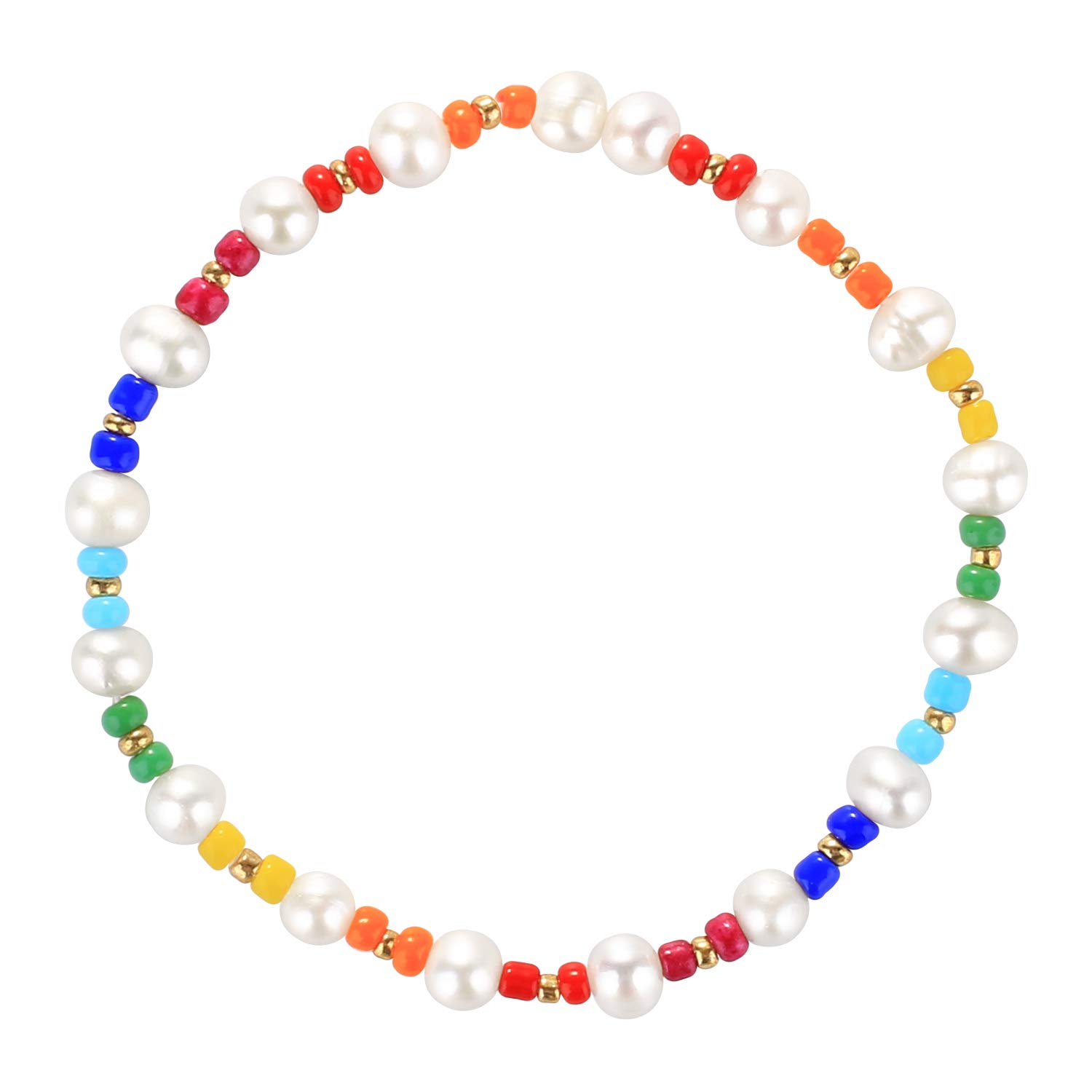 KELITCH Women Stretch Bracelets Pearl Beads Strand Bracelets New Jewelry
