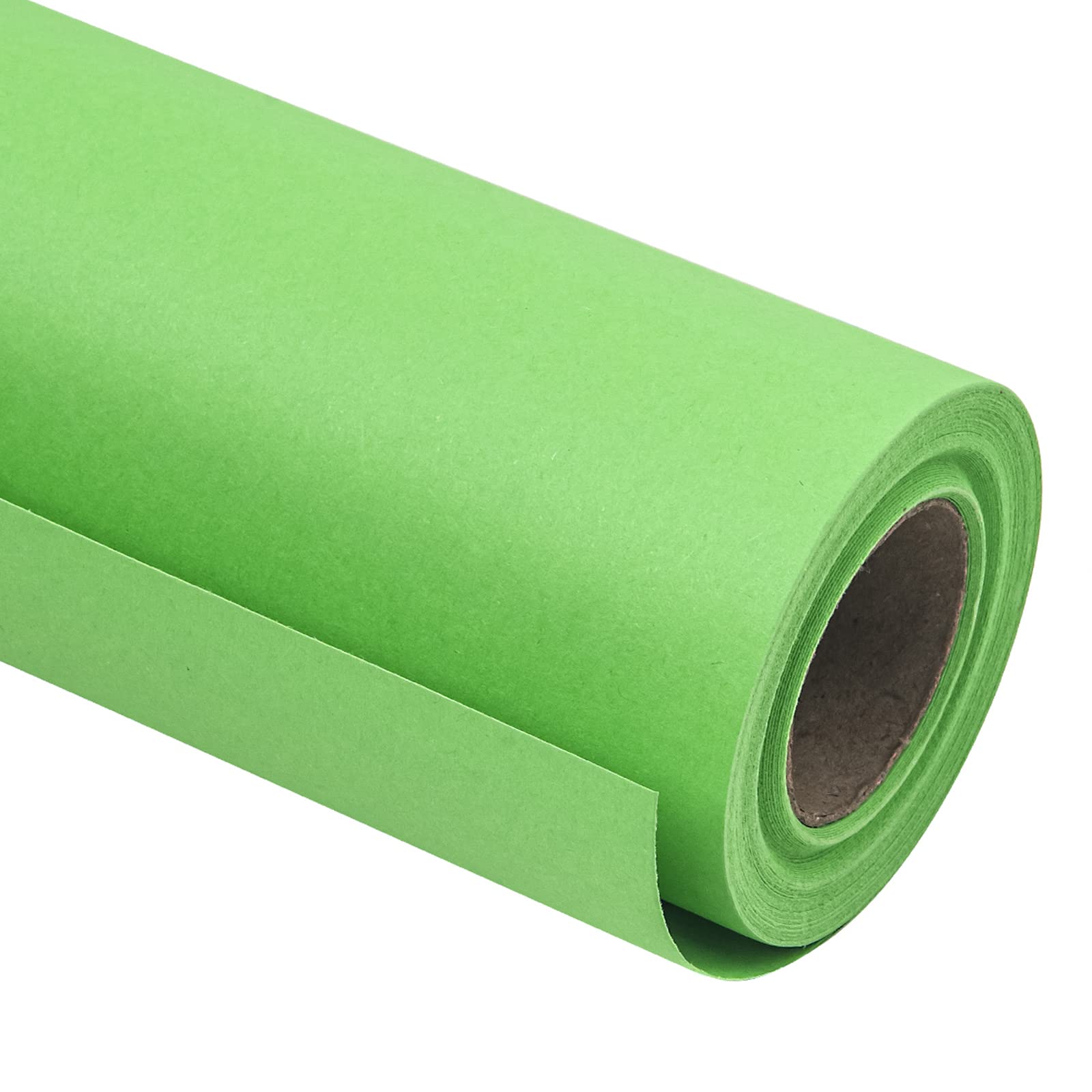 RUSPEPA Parrot Green Kraft Paper Roll - 44.5 cm x 10 m - Recyclable Paper Perfect for Wrapping, Craft, Packing, Floor Covering, Dunnage and More