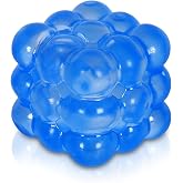 Djyxoglyn 1.77 in Blue Smooth Squishy Cube Slow Rising Fidget Toy | Soft TPR, Glossy Finish, squeeze toy, busy hands, stress relief, focus support, home, class, travel, kids and adults