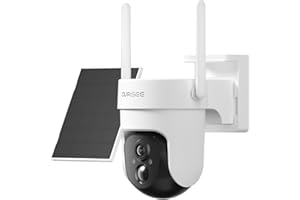 CURISEE 2K Security Cameras Wireless Outdoor, Solar Powered Camera for Home with 360° Viewing, PIR Motion Detection, Color Night Vision, 2.4Ghz WiFi, 2-Way Audio, Cloud/SD, Works with Alexa