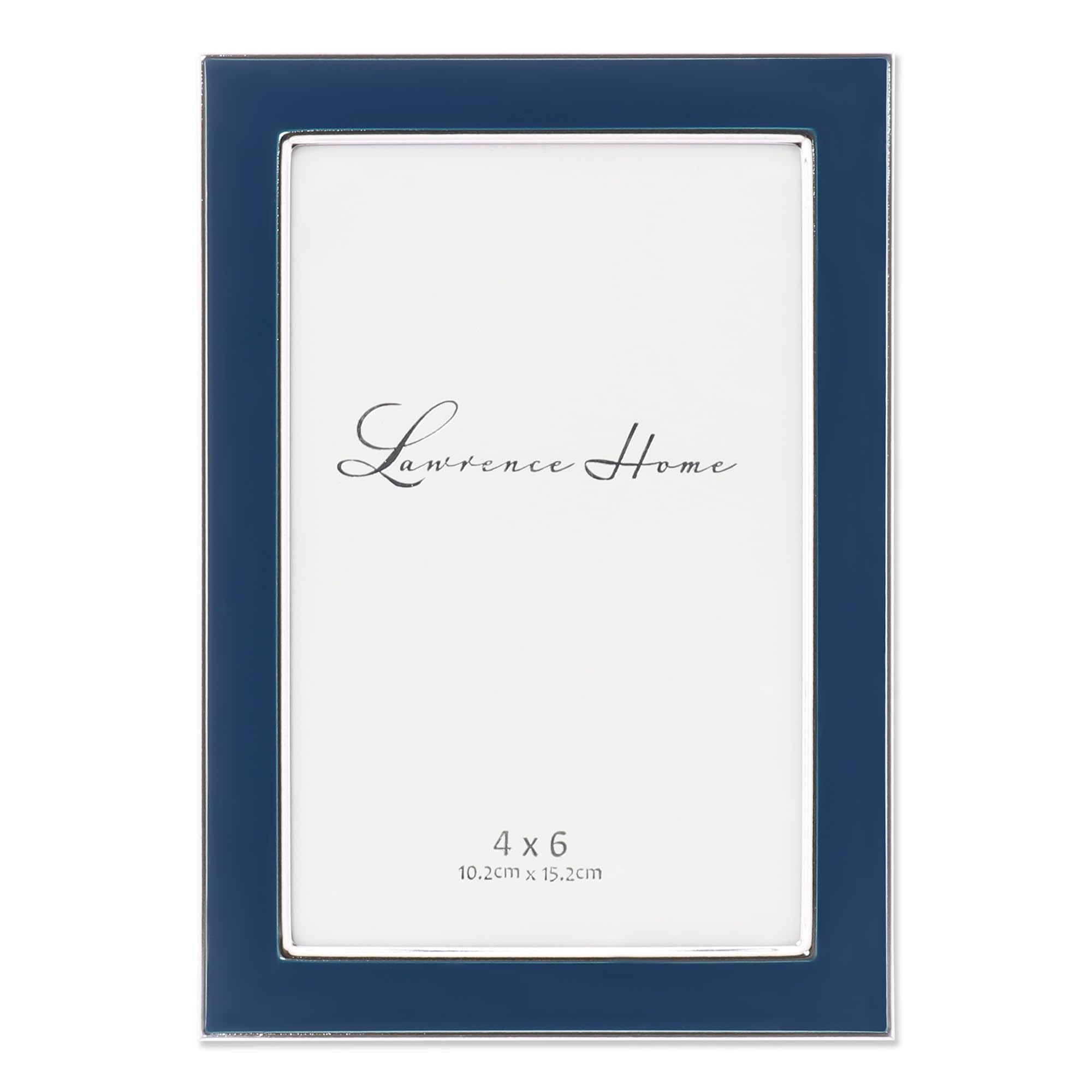 Lawrence Frames Metal and Enamel Picture Frame, Blue, 4x6 — image 1