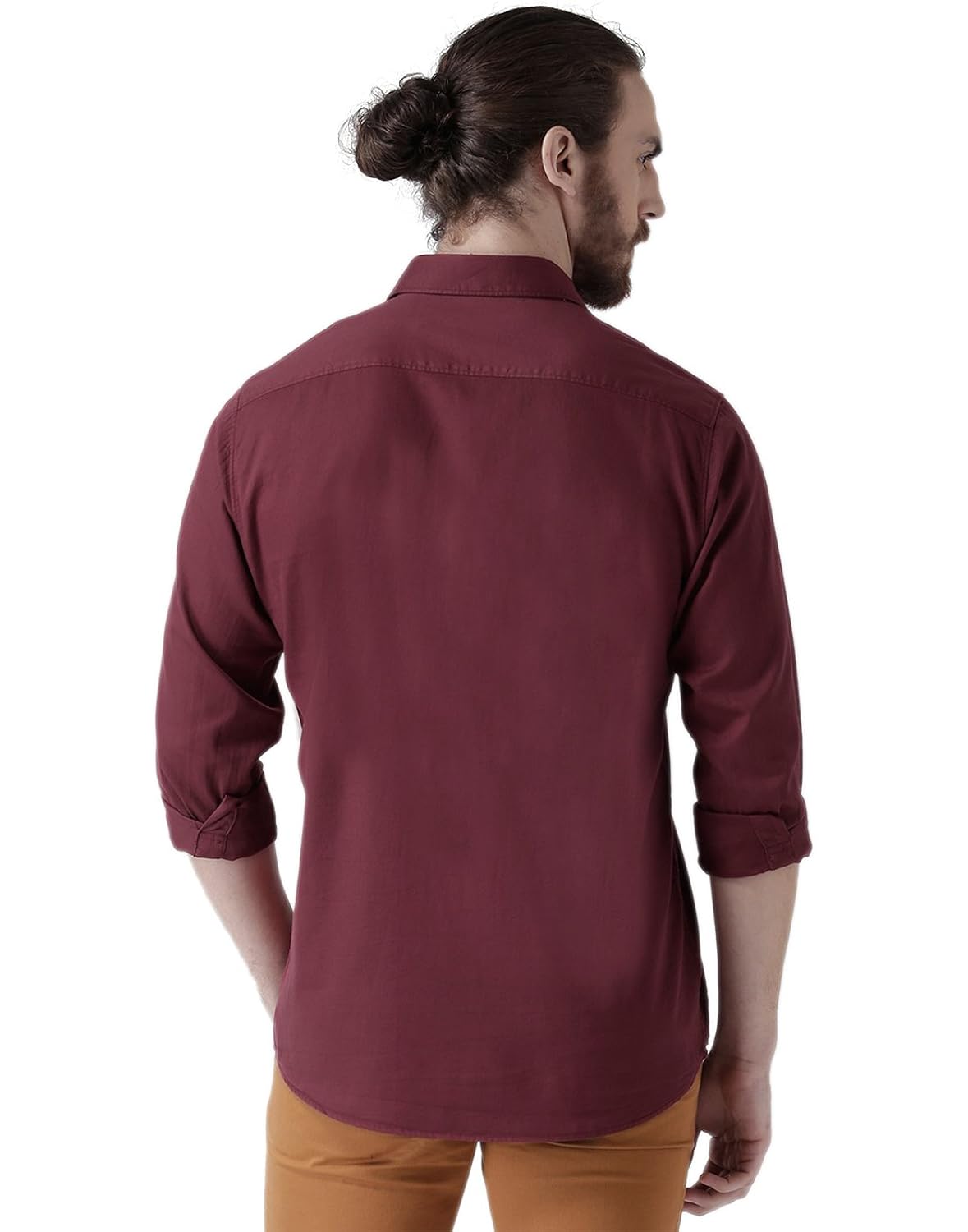 zeal plain cotton casual slim fit shirt for men stylish full sleeve