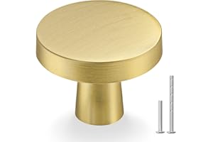 goldenwarm Gold Cabinet Knobs Gold Drawer Knobs Kitchen Cabinet Knob,15 Pack - Kitchen Cupboard Knobs Gold Knobs Brass Drawer