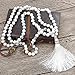 malahill mala beads necklace for women man, mala bracelet, prayer beads necklace, howlite tassel necklace