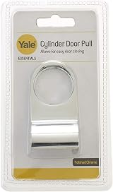Yale Essentials Rim Cylinder Door Pull Chrome Finish Easy Closing Wooden Doors view 2