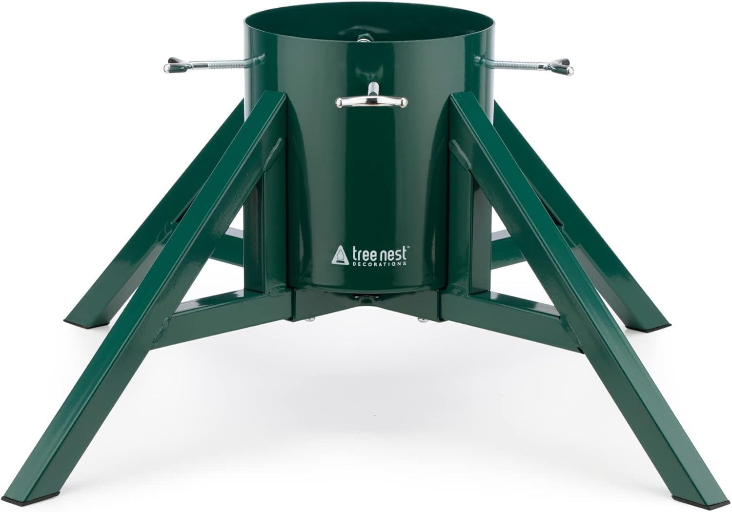 Tree Stands - Tree Nest Christmas Tree Stand Base Tree Holder Modern Design for 10ft Real Tree Steel Stable for Xmas Tree Decoration Geometric (Large,Green)