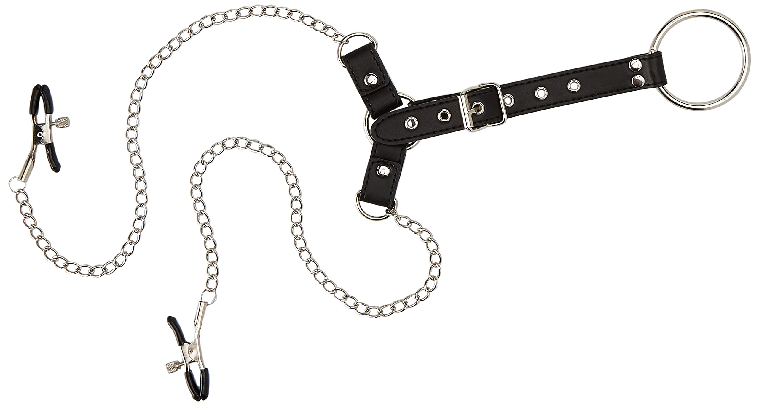 The Bondage locker Male Nipple Clamps and Cock Ring Set