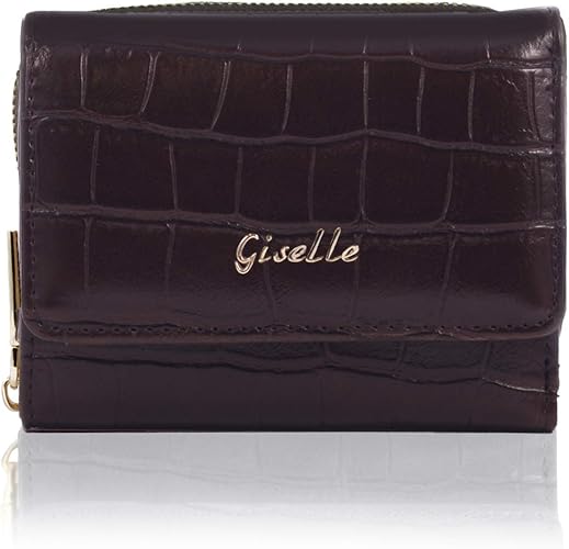 Amazon 三つ折り財布 ミニ財布 レディース コンパクト 小さい 財布 小銭入れ カード入れ 大容量 シンプル フォーマル クロコ風型押し Diva Rose Almond Brown アーモンドブラウン Diva Rose 財布