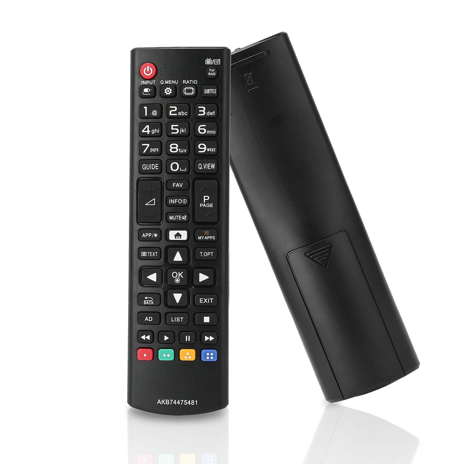 ciciglow TV Remote Control, AKB74475481 Replacement Remote Control ABS Black for TV 65UH950V 49LB550V 49UH610V 43LF590V 49UF640V 49LF590V