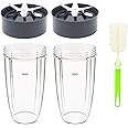 Tanzfrosch 32oz Cup and Extractor Blade Replacement Parts Blender Accessories Compatible with Nutribullet 600W/900W Models (4 Packs)