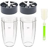 Tanzfrosch 32oz Cup and Extractor Blade Replacement Parts Blender Accessories Compatible with Nutribullet 600W/900W Models (4 Packs)