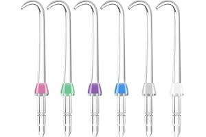 QUTRYVEN Professional Replacement Tips for Waterpik Water Flosser - 6 Implant Denture Tips
