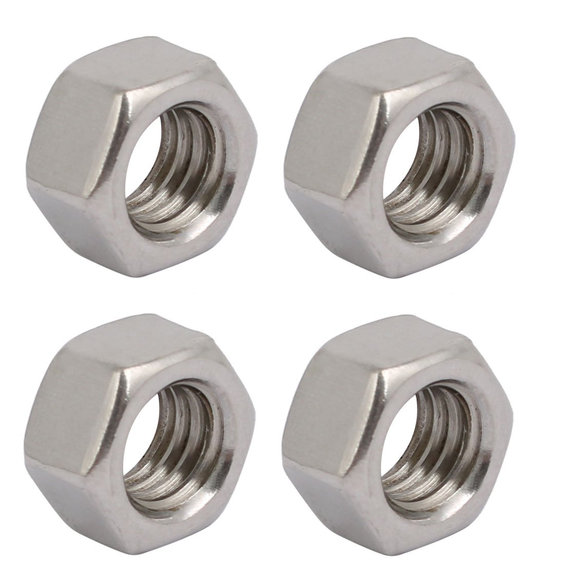 Sourcingmap Hex Nuts, 3/8-16 UNC 304 Stainless Steel Thread Hexagon Nut 4pcs