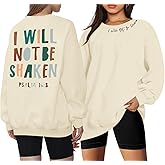 Sulayesh Christian Sweatshirt for Women Jesus God Faith Bible Verse Religious Shirt Oversized Inspirational Pullover Top