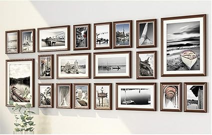 Amazon De Bilderrahmen Collage Wohnzimmer Massivholz Kombination Foto Wand Kreatives Schlafzimmer