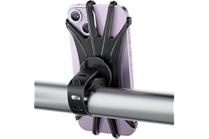 VUP Bike Phone Mount, Universal Bike Cell Phone Holder, 360° Rotatable, Silicone Bicycle Phone Mount Compatible with iPhone 1