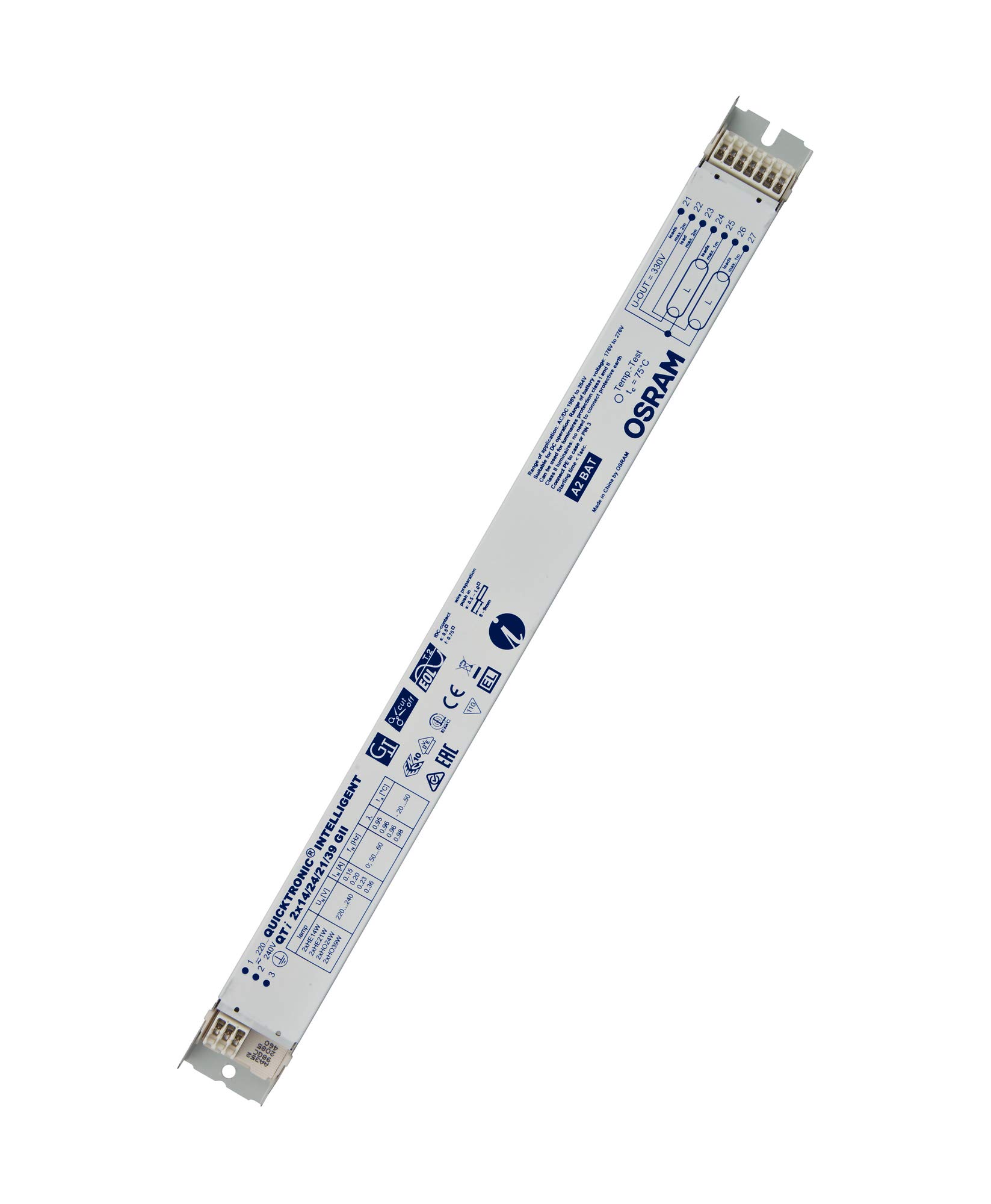 OSRAM Electronic Control Gears (ECG), QUICKTRONIC Intelligent, ECG LL/KLL Non-DIM, QTI 2X14/24/21/39/220-240GII