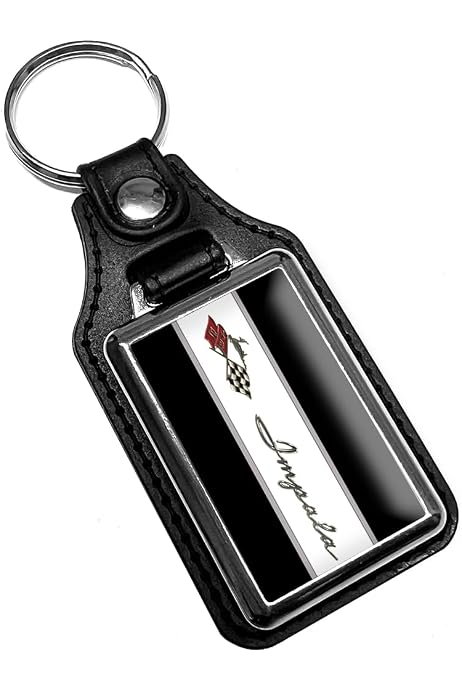 1978 Trans Am Bird Keychain - Martinique Blue Faux Leather Car Key Ring With Firebird Design