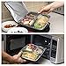 ATZ PACKiT BPA Safe 3 Compartment Meal Prep Container with Lid - Black