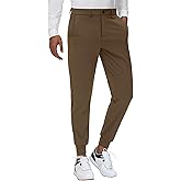 JWM Men's Stretch Golf Joggers Pants with Belt Loops - 29" 34" Slim Fit Tapered Casual Business Travel Dress Work Sweatpants