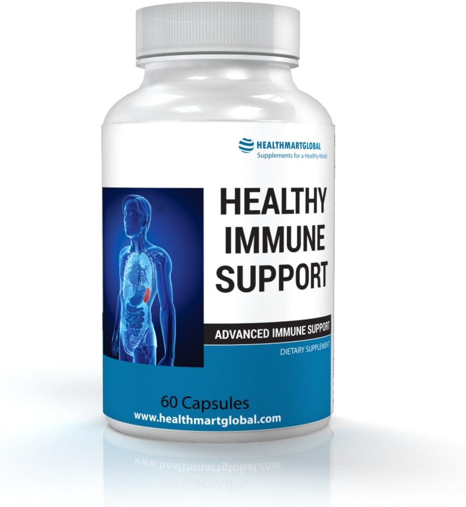 Natural Immune System Support Supplements - Red Raspberry Graviola Beta-glucan Pine Bark Green Tea Korean Ginseng Garlic Olive Leaf Shitake Reishi Maitake Slippery Elm Antioxidant