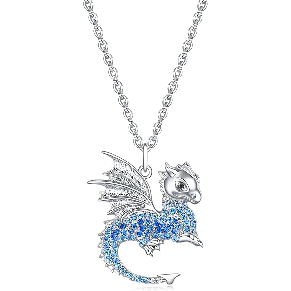 Luminous Flame Dragon Necklace - Glow In The Dark Dragon Pendant For Women & Men, Gothic Halloween Jewelry Gift