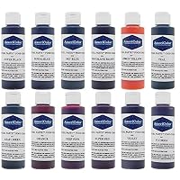 AmeriColor 12 Color Variety - Kit, Soft Gel Paste Food Coloring, 4.5 Ounce Bottles.