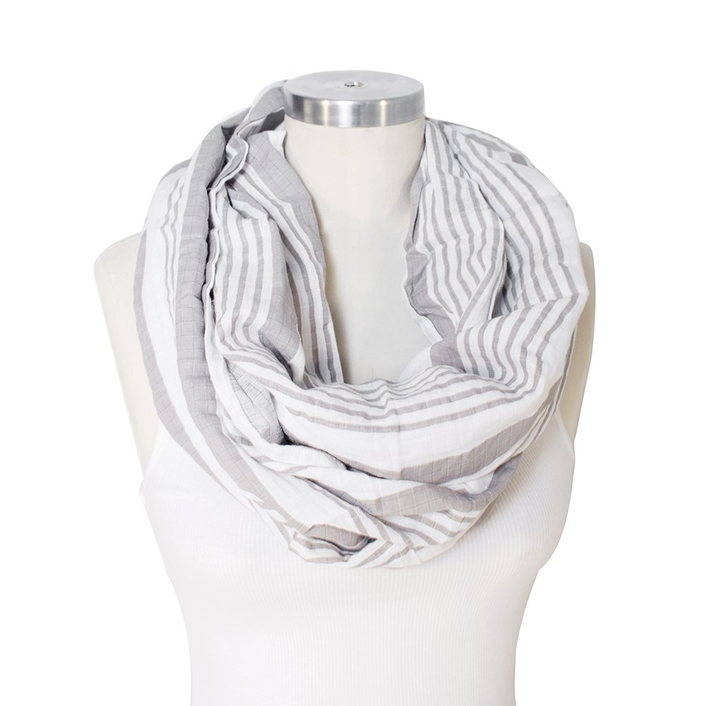 Bebe au Lait Premium Muslin Nursing Scarf, 100% Cotton Breathable & Lightweight, Stylish & Discreet for Breastfeeding - Metropolitan