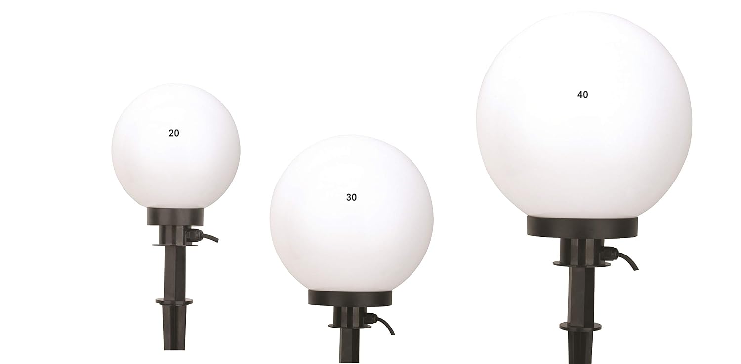 Kugelleuchte Gartenlampe Led Aussenleuchte Marlon Set 20 30 40cm Gartenleuchte Bodenleuchte Kugellampe Mit Erdspiess Und Led Warmweiss 5 Watt Dekoration Sidra Hospital