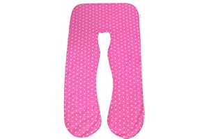 KWLET Pregnancy Pillow Cover/U Shaped Pillow Cover/Pregnancy Pillow Case/Maternity Pillow Case/Pillowcase with Removable Cotton Cover 57x30 Inch for Pregnancy Pillow Love Pink