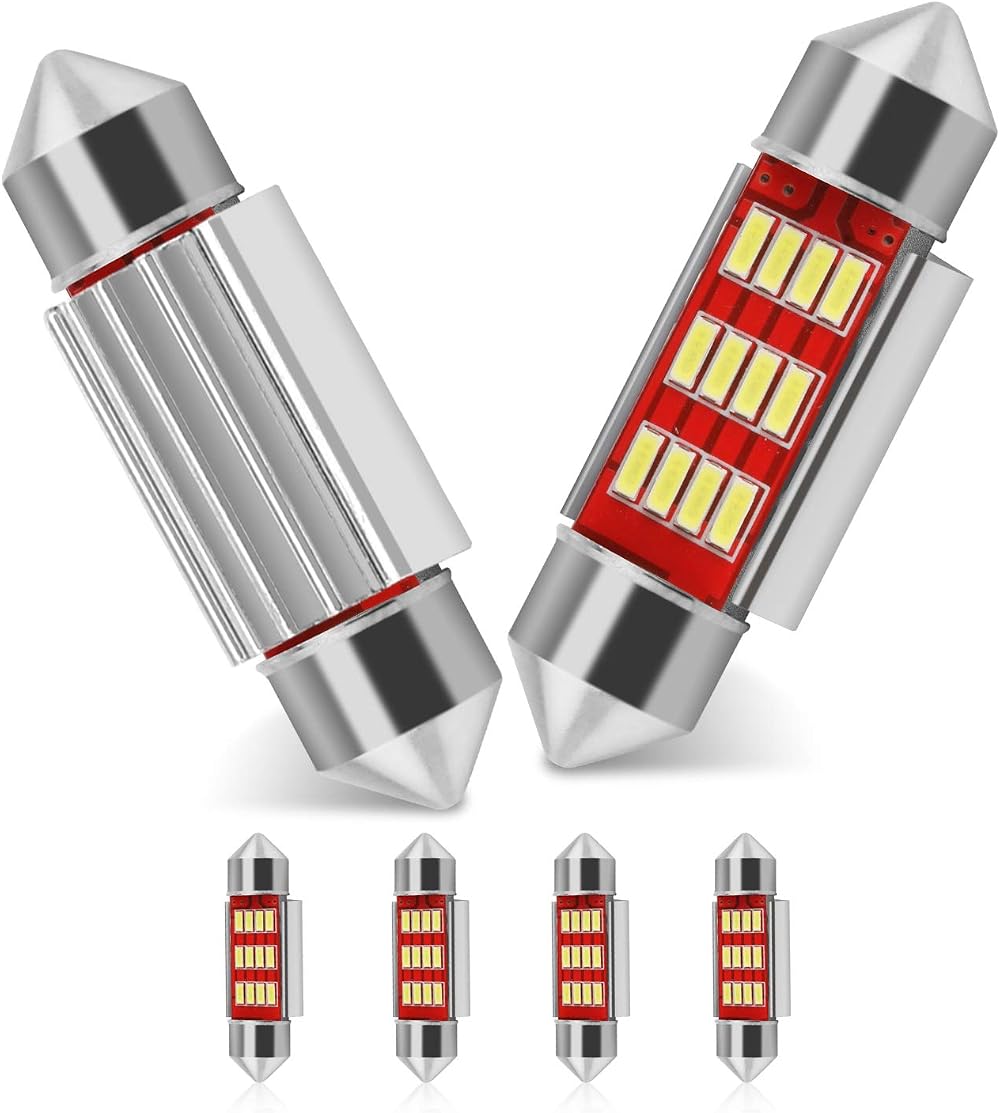 BROTOU 41mm Festoon LED Car Bulb 6pc 180LM Dome Interior License Plate Map