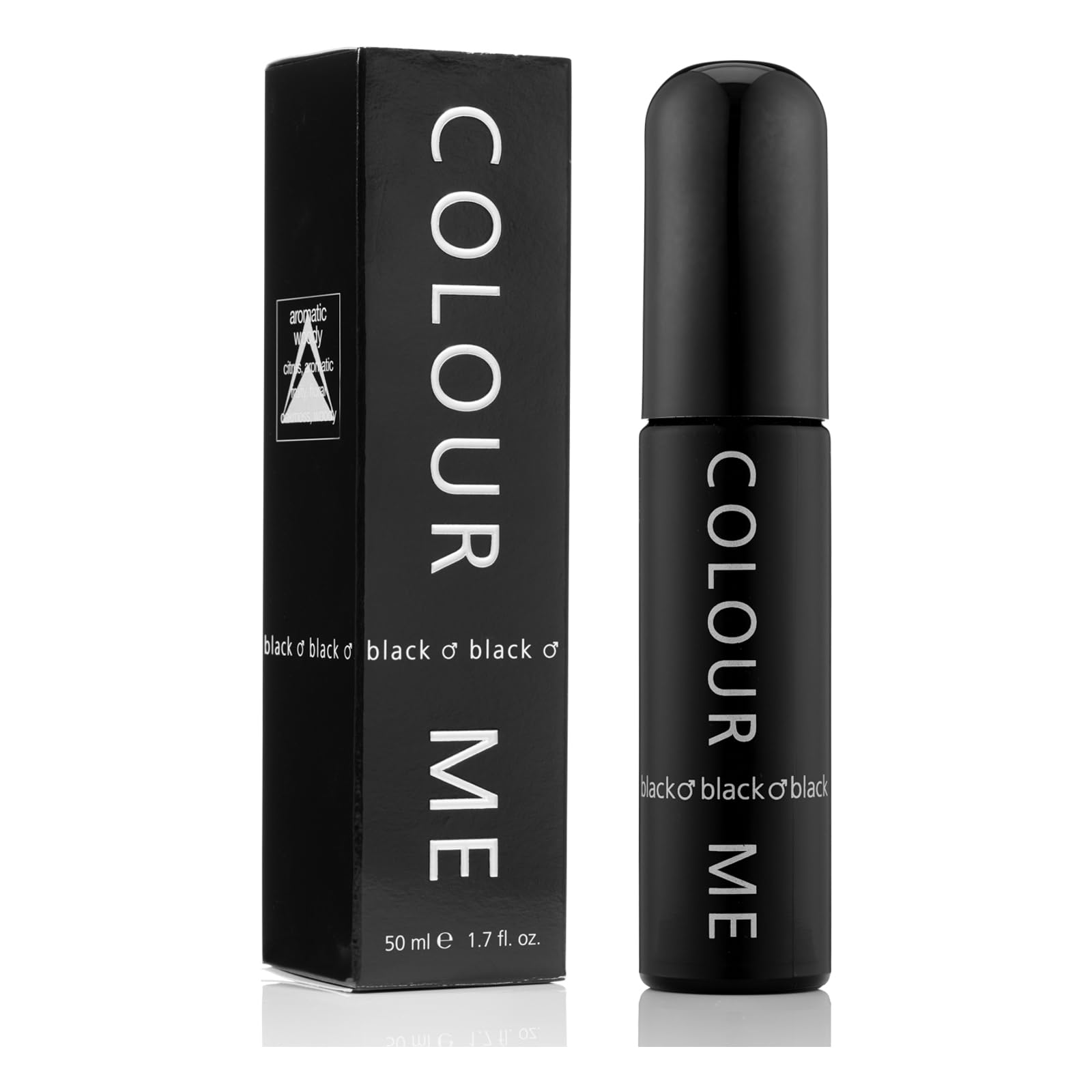COLOUR ME Black Perfume for Men. 50ml Eau de Parfums, Luxury Fragrance - Mens Aftershave, Long Lasting Fragrance for Men by Milton-Lloyd